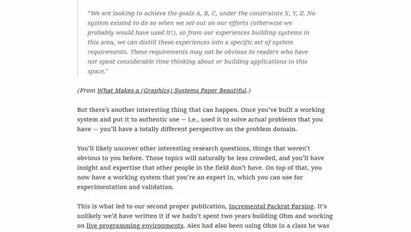 One way to do applied research