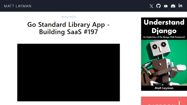 Go Standard Library App - Building SaaS #197