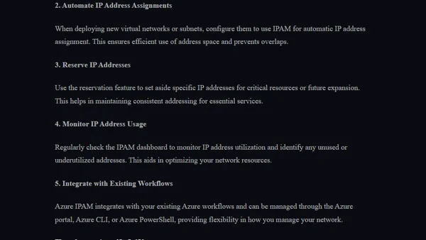 Azure Virtual Network IPAM