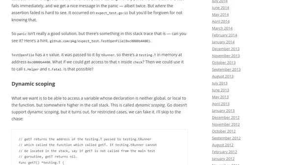 Dynamically scoped variables in Go