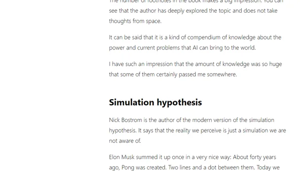 My thoughts: Superintelligence: Paths, Dangers, Strategies by Nick Bostrom