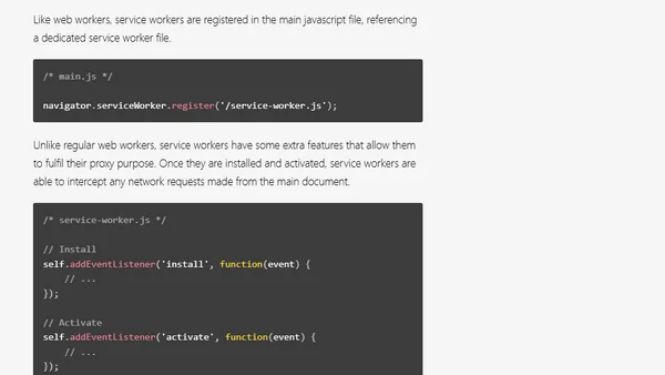 Web workers vs Service workers vs Worklets