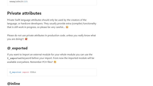 Everything about public and private Swift attributes