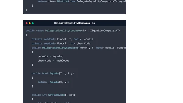 Delegate your equality comparisons