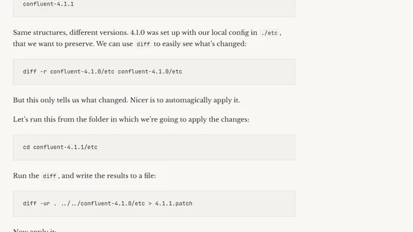 Compare and apply a diff / patch recursively