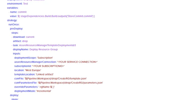 Automatic rollback for Azure deploy with pipeline