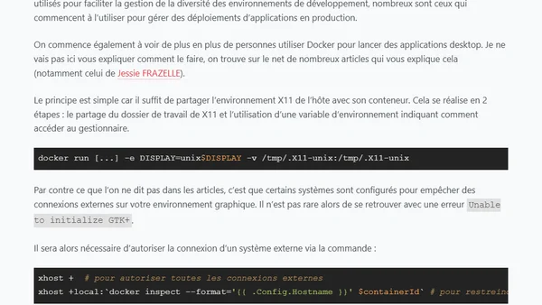 Lancer des applications desktop avec Docker