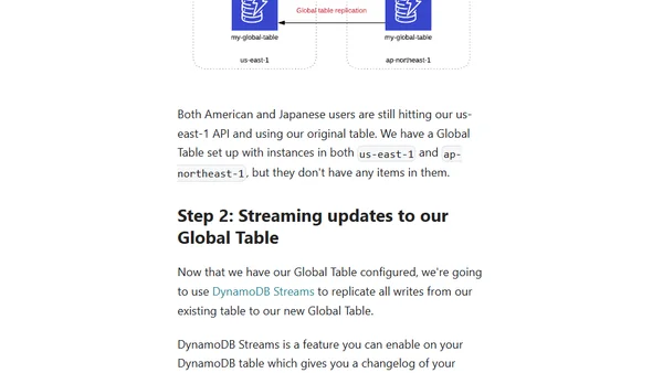 How to Migrate an existing DynamoDB Table to a Global Table