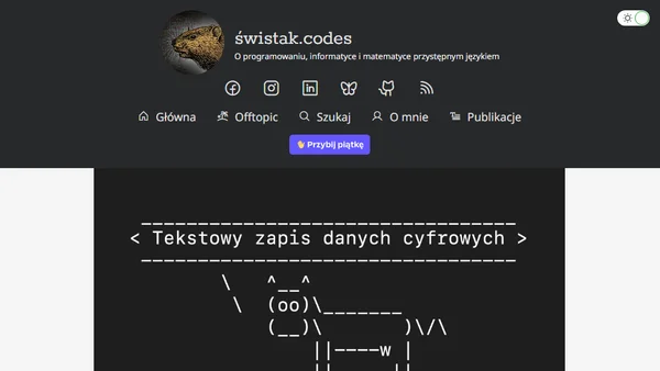 Tekstowy zapis danych cyfrowych