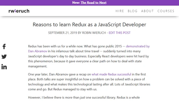 Reasons to learn Redux as a JavaScript Developer