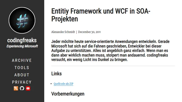 Entitiy Framework und WCF in SOA-Projekten