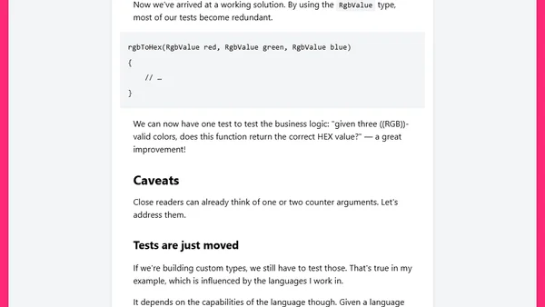 Tests and types