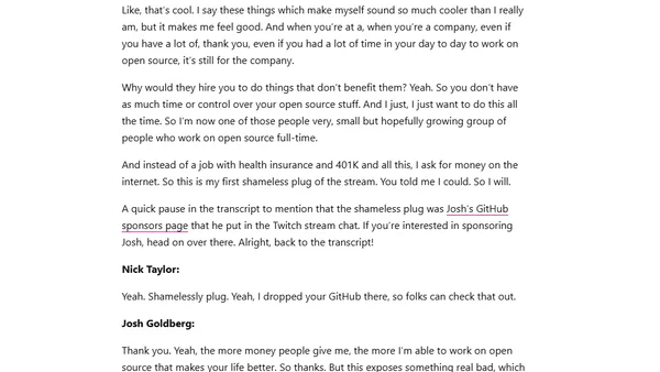 Funding in open source
