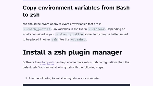 Setting Up Shell with zsh and Autosuggestions