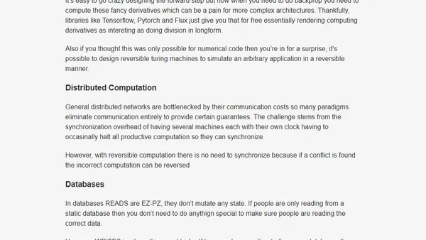 Applications of Reversible Computing