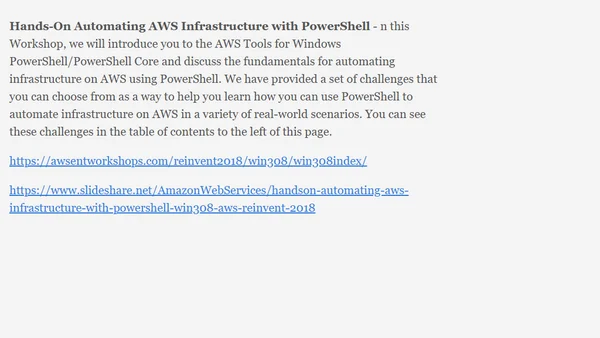 AWS re:Invent 2018 - WIN308