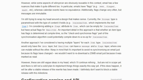 vdirsyncer status update, August 2023