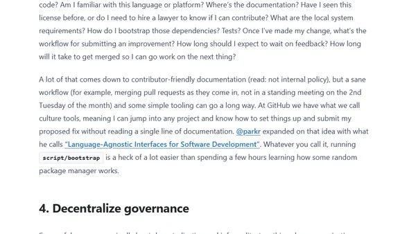 Five best practices in open source: external engagement