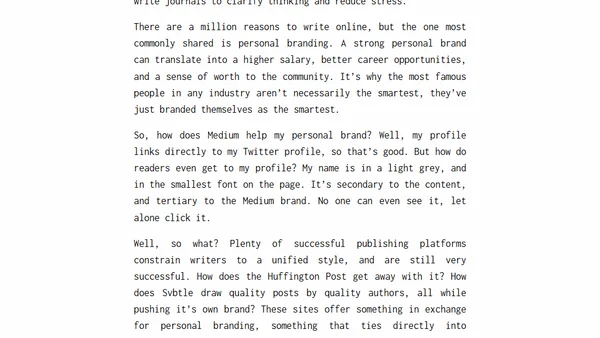 Medium has a Quality Problem