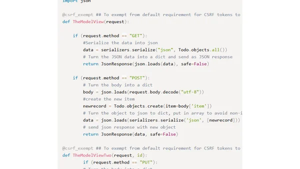 Django Rest API without DjangoRestFramework