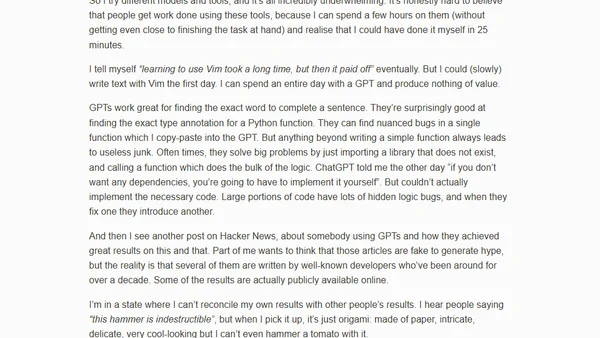 GPTs and feeling left behind