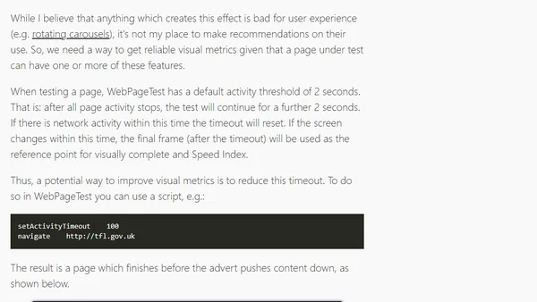 Getting Reliable Visual Performance Metrics