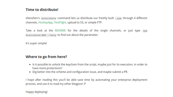 Automating iOS Enterprise Deployment with shenzhen