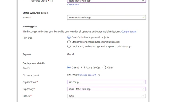Hosting Next.JS Static Websites on Azure Static Web App