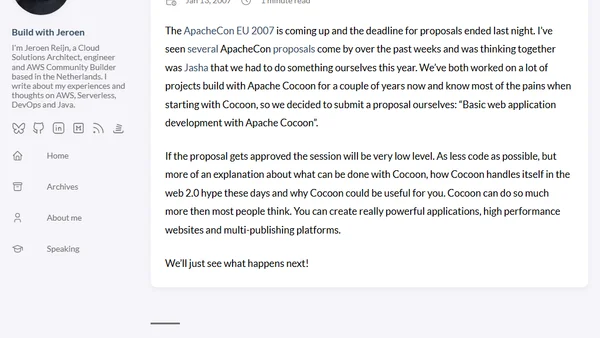 ApacheCon Europe 2007 proposal