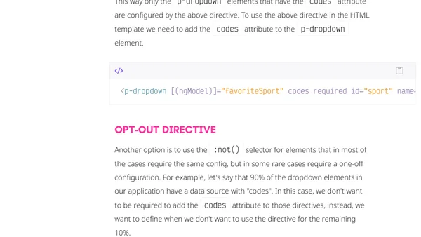 Use Angular directives to extend components that you don't own