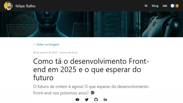 Como tá o desenvolvimento Front-end em 2025 e o que esperar do futuro