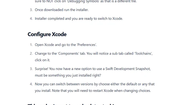 How To Install New Swift Versions in Xcode