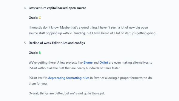 Review: Things I wanted to see in JavaScript and Frontend development in 2023