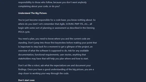 Help! I just Inherited Code