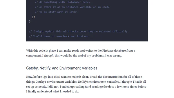 Firebase and Gatsby, Together At Last