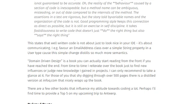 Reading "Domain Driven Design" again