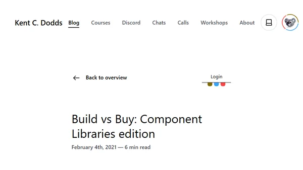 Build vs Buy: Component Libraries edition