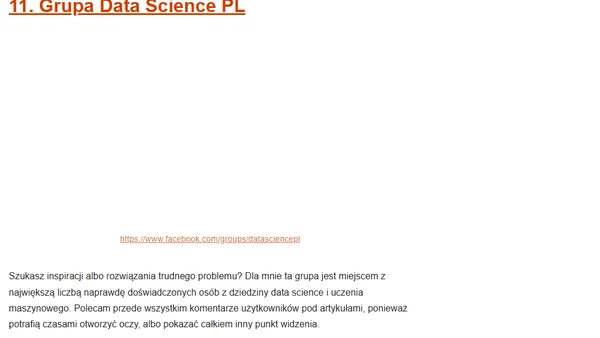 18 inspirujących linków, które powinien znać każdy fan data science i uczenia maszynowego