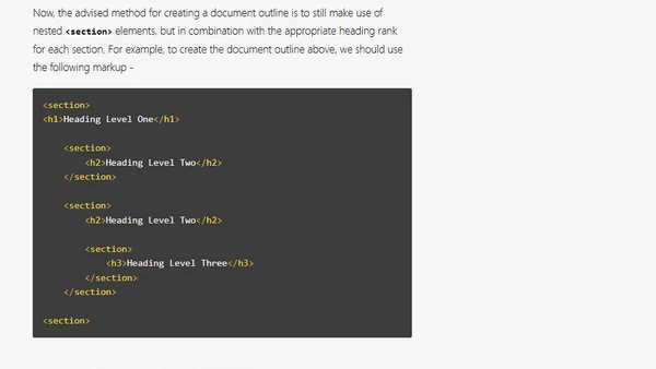 Document Outlines in HTML 5.1