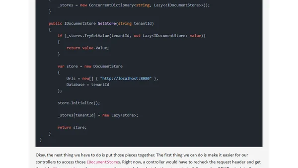 Multi-Tenancy with RavenDB and ASP.NET Core