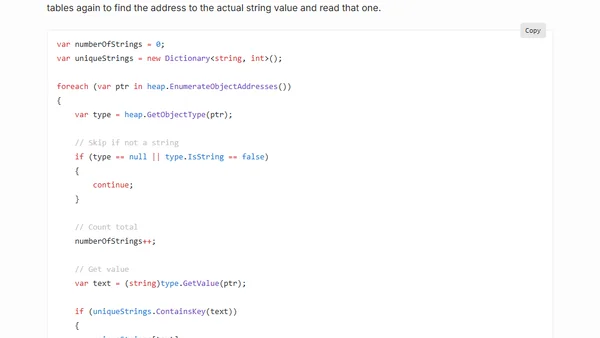 Exploring .NET managed heap with ClrMD