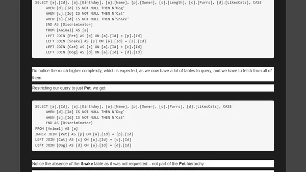 Table Inheritance with EF Core