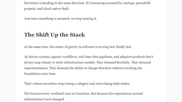 We’re Already Living in a Post-Serverless World