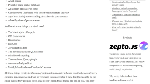What do you need to make a successful web app?