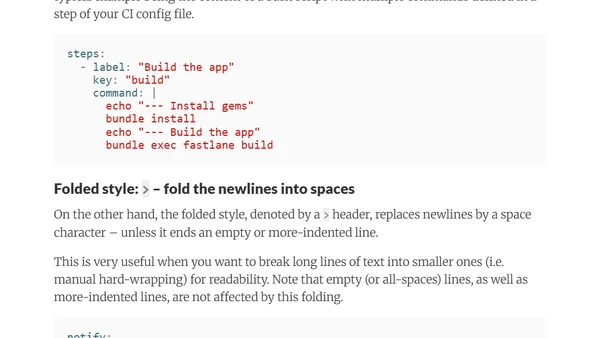 YAML Superpowers, part 2: Multiline Strings