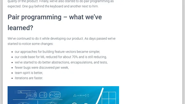 Pair programming – how we started and what we learned?