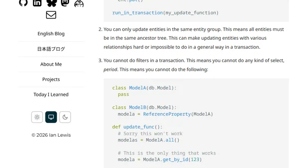Transactions on App Engine