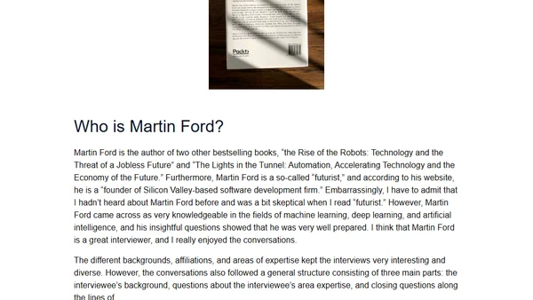 Book Review: Architects of Intelligence by Martin Ford
