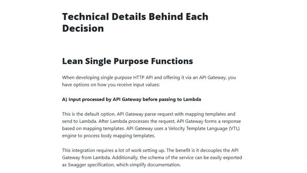 AWS Lambda – Lean Single Purpose or Monolithic Function