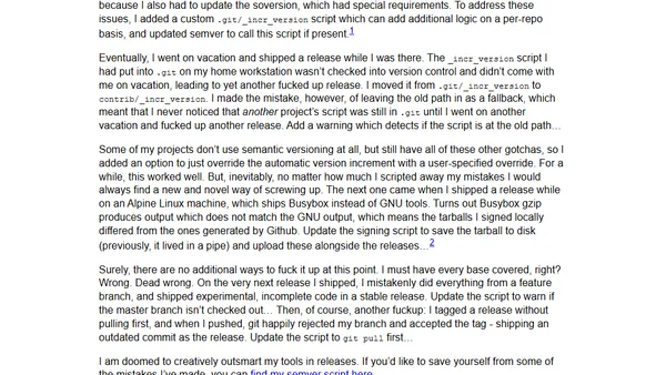 How to fuck up software releases